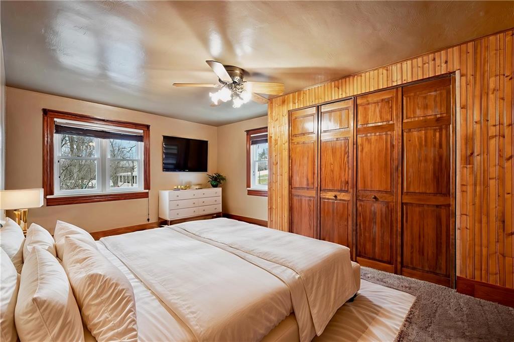 1327 Heberton Street Pittsburgh, PA 15206 - Photo 15 of 40 Virtually staged primary bedroom. Enjoy lots of light and enough room for a queen or king bed.