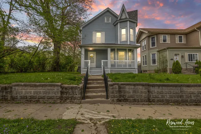 a front view of a house