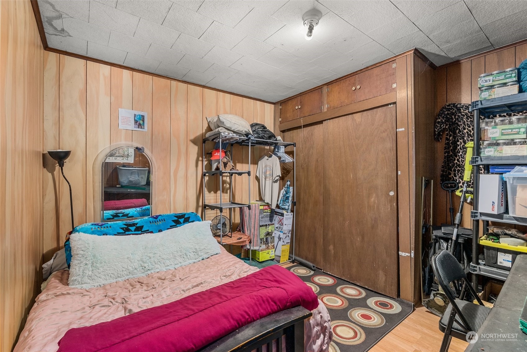 5402 Us Highway Humptulips, WA 98552 - Photo 16 of 17 a bedroom with a bed and a flat screen tv