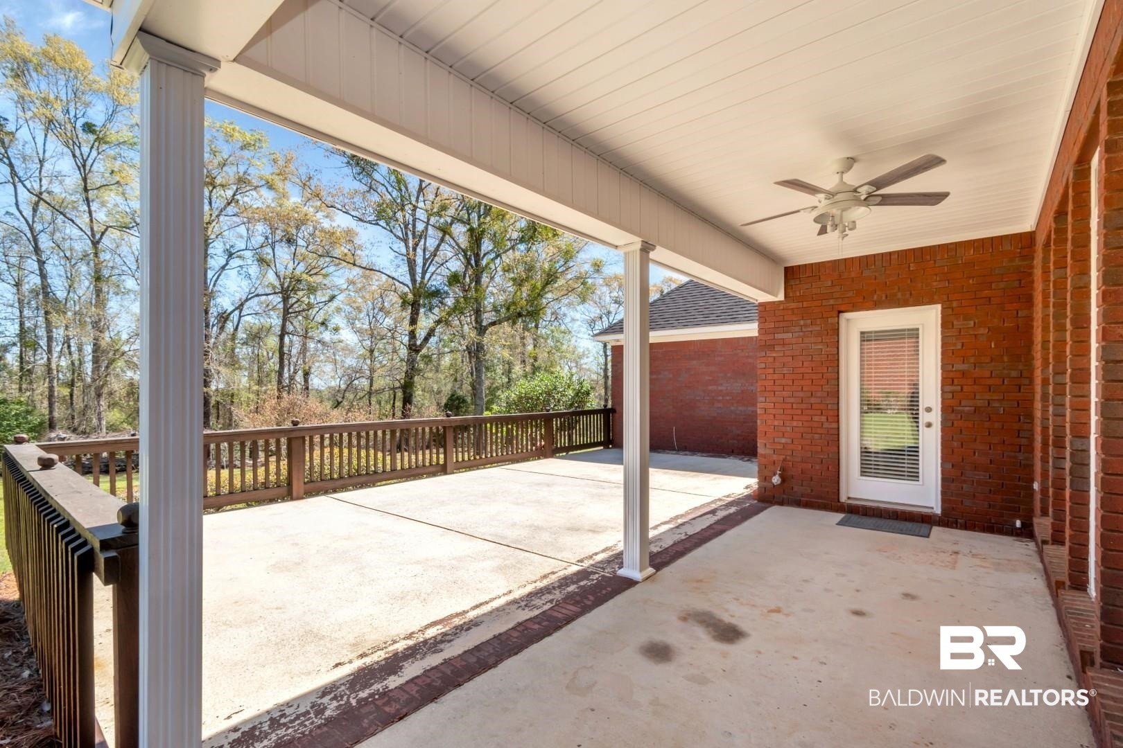 6090 Celeste Road Saraland, AL 36571 - Photo 29 of 38 View of patio / terrace featuring a ceiling fan