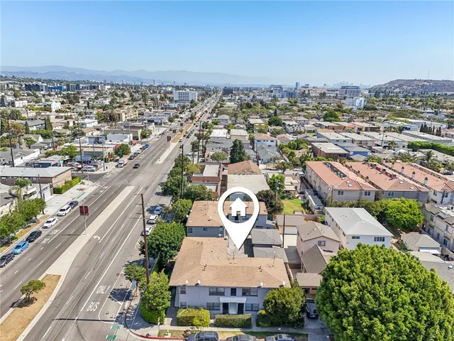 an aerial view of a city