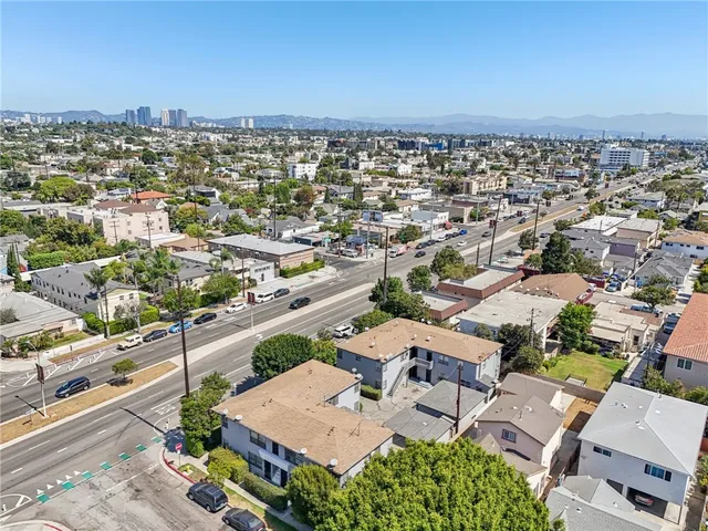 an aerial view of a city with lots of residential buildings