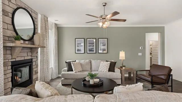 a bedroom with a bed and a mirror