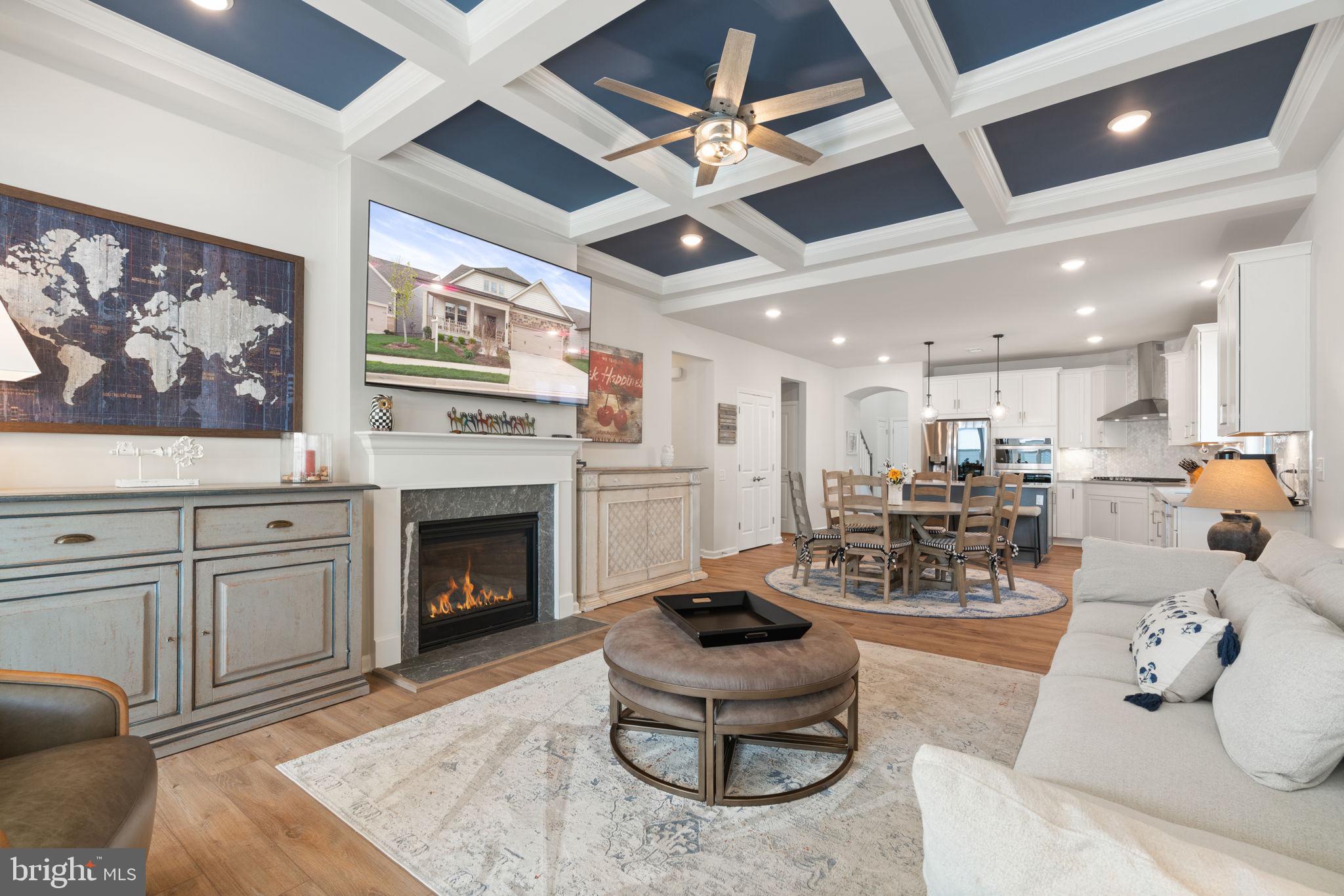 15795 Gardenia Rdg Way Haymarket, VA 20169 - Photo 10 of 63 a living room with furniture a fireplace and a ceiling fan