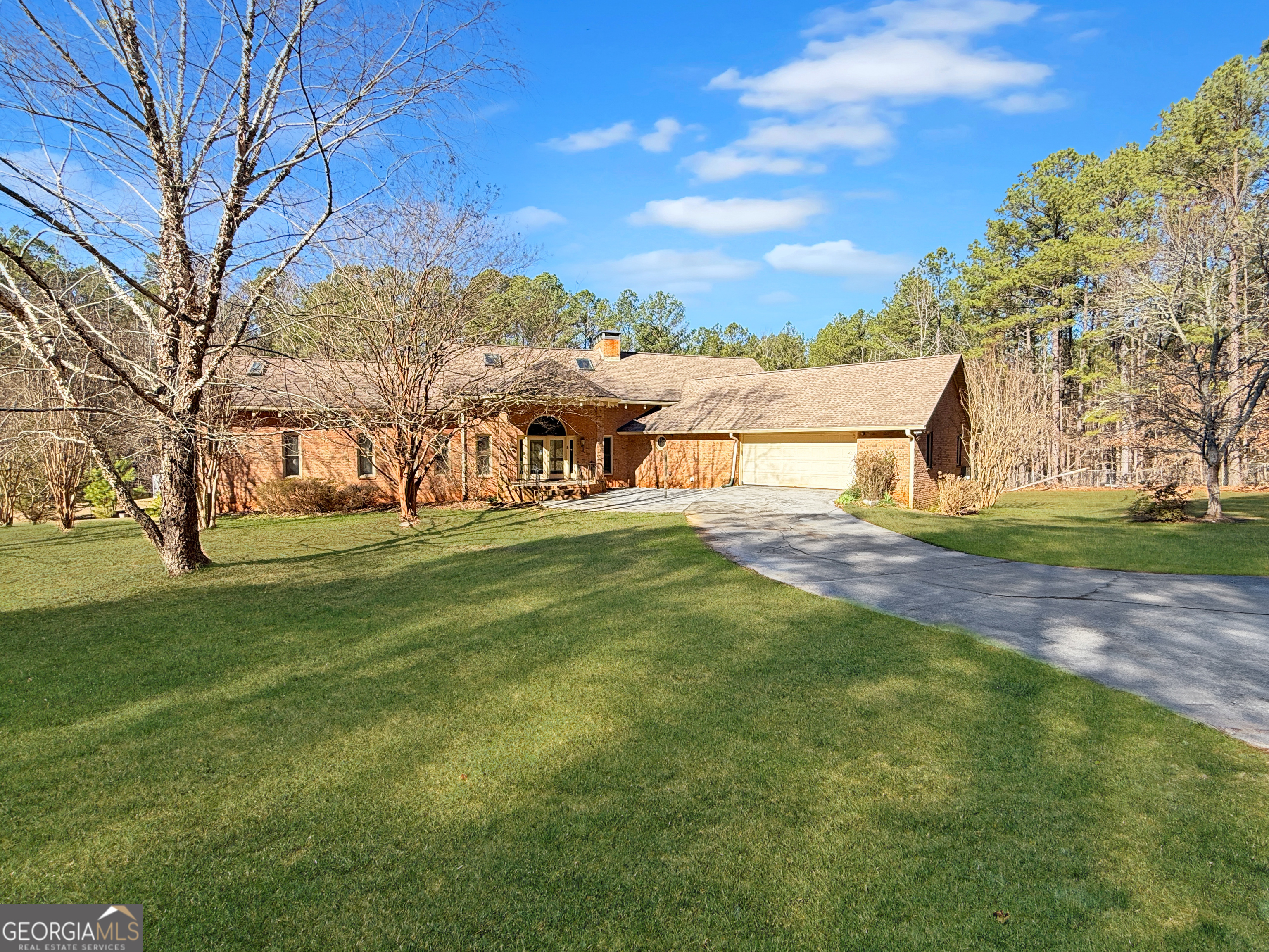 1140 Highway 54 Moreland, GA 30259 - Photo 39 of 39 a view of yard with swimming pool and trees