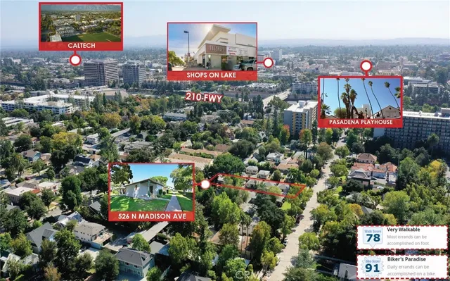 an aerial view of multiple house