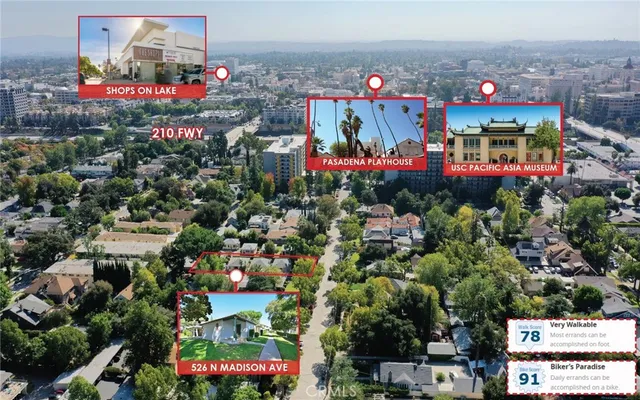 an aerial view of multiple house