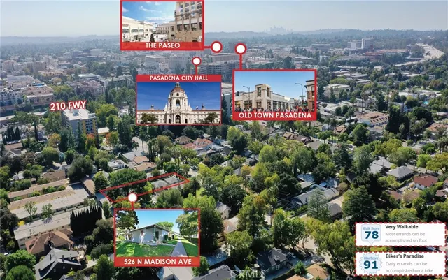 an aerial view of multiple house