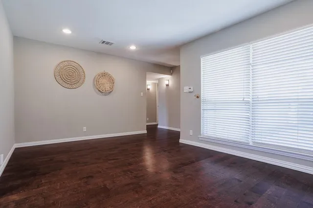 an empty room with a window