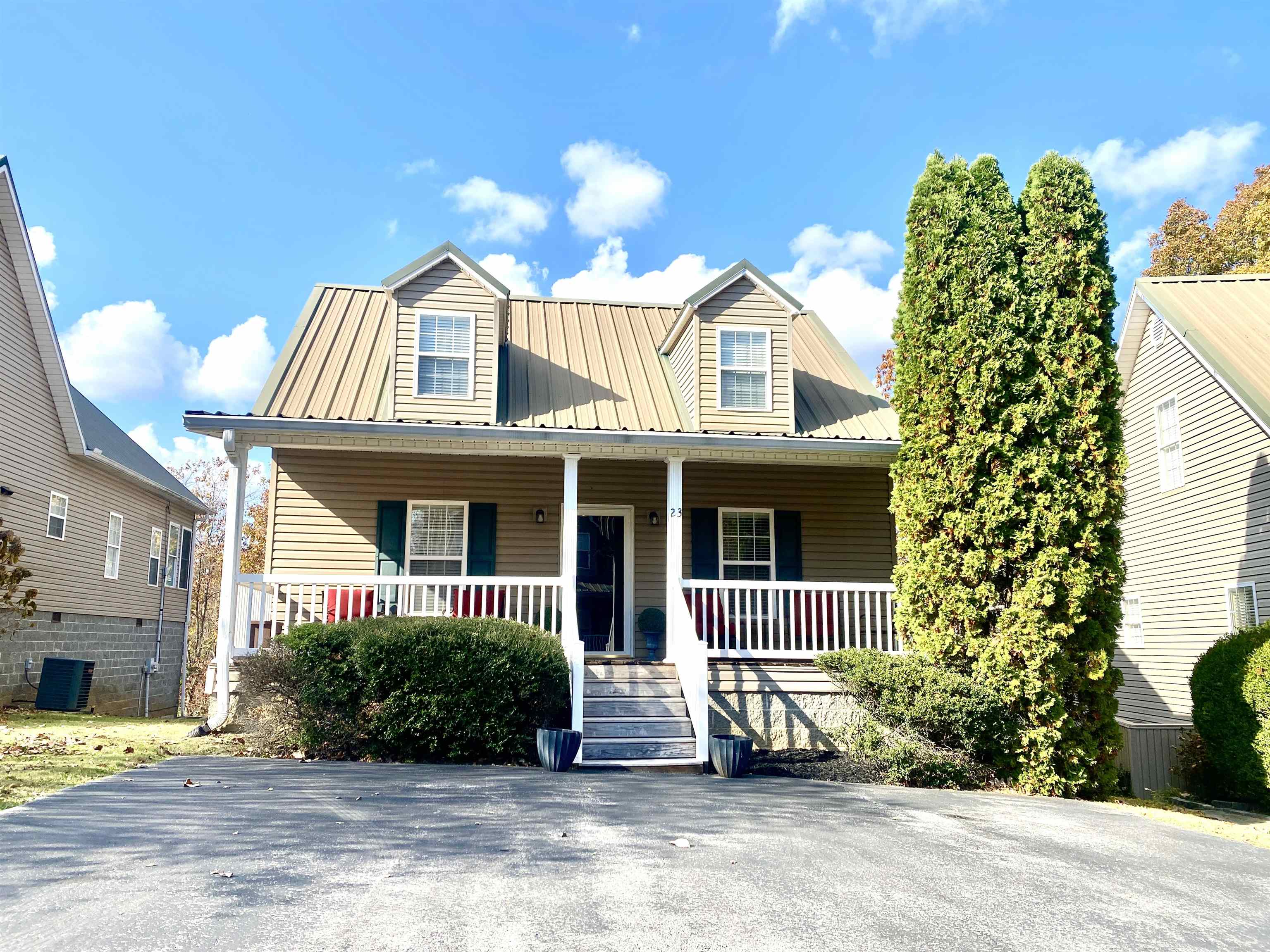 a front view of a house