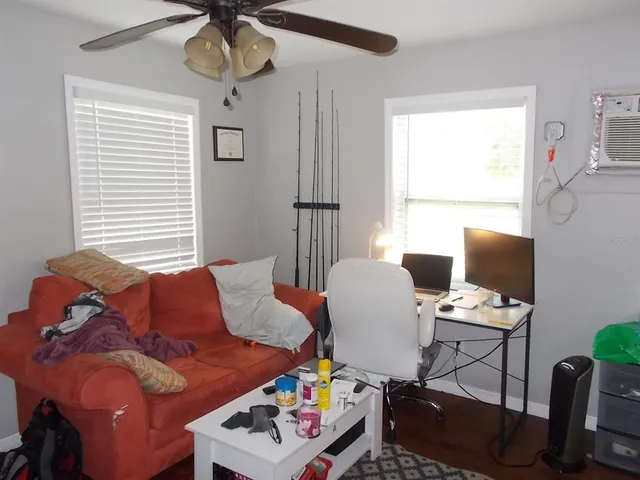 a backyard of a house