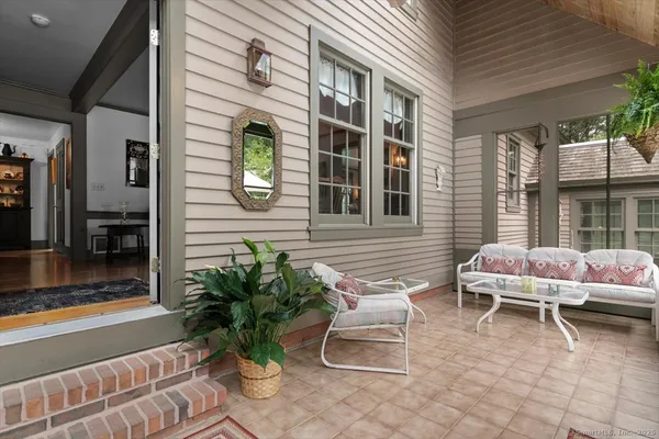 a outdoor space view with a sitting space