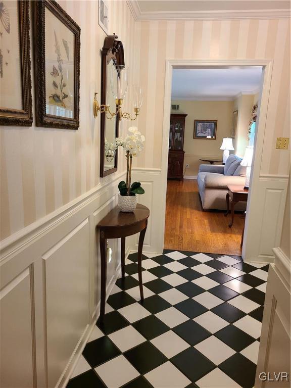 1922 Sycamore Street Bethlehem, PA 18017 - Photo 7 of 18 a living room with a black white checkered floor with a dining table and chairs