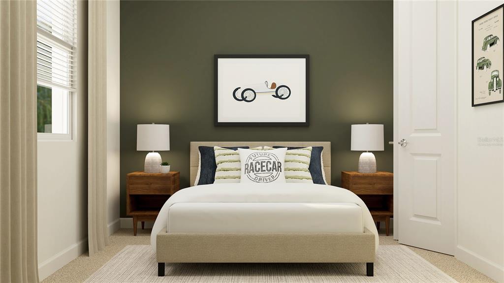 5635 Banyan Bay Road St. Cloud, FL 34771 - Photo 12 of 34 a bedroom with a bed and a painting on the wall