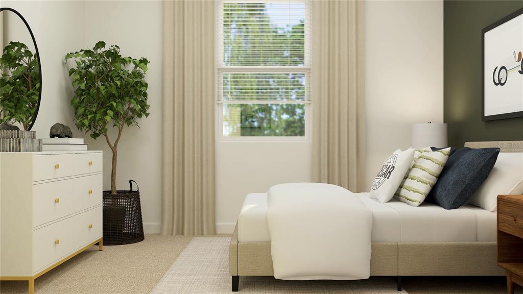 5635 Banyan Bay Road St. Cloud, FL 34771 - Photo 13 of 34 a bedroom with a bed and a potted plant