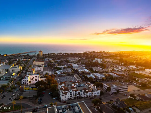 an aerial view of multiple house