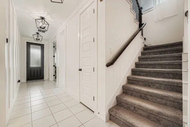 a view of an entryway with staircase