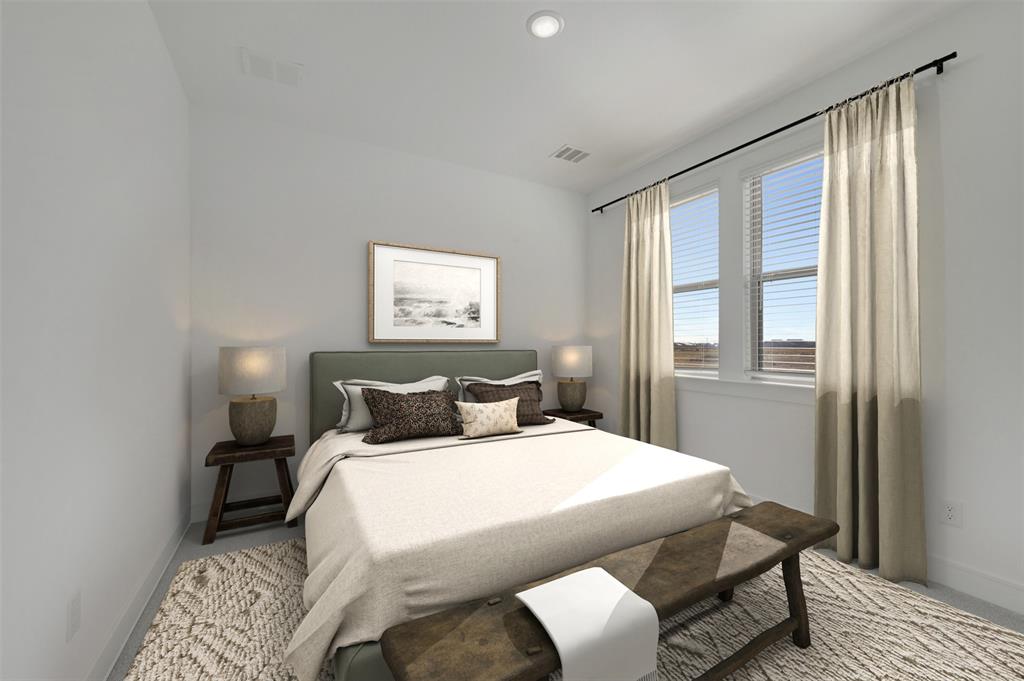 1014 Butterfly Lane Justin, TX 76247 - Photo 21 of 40 a bedroom with a bed and wooden floor