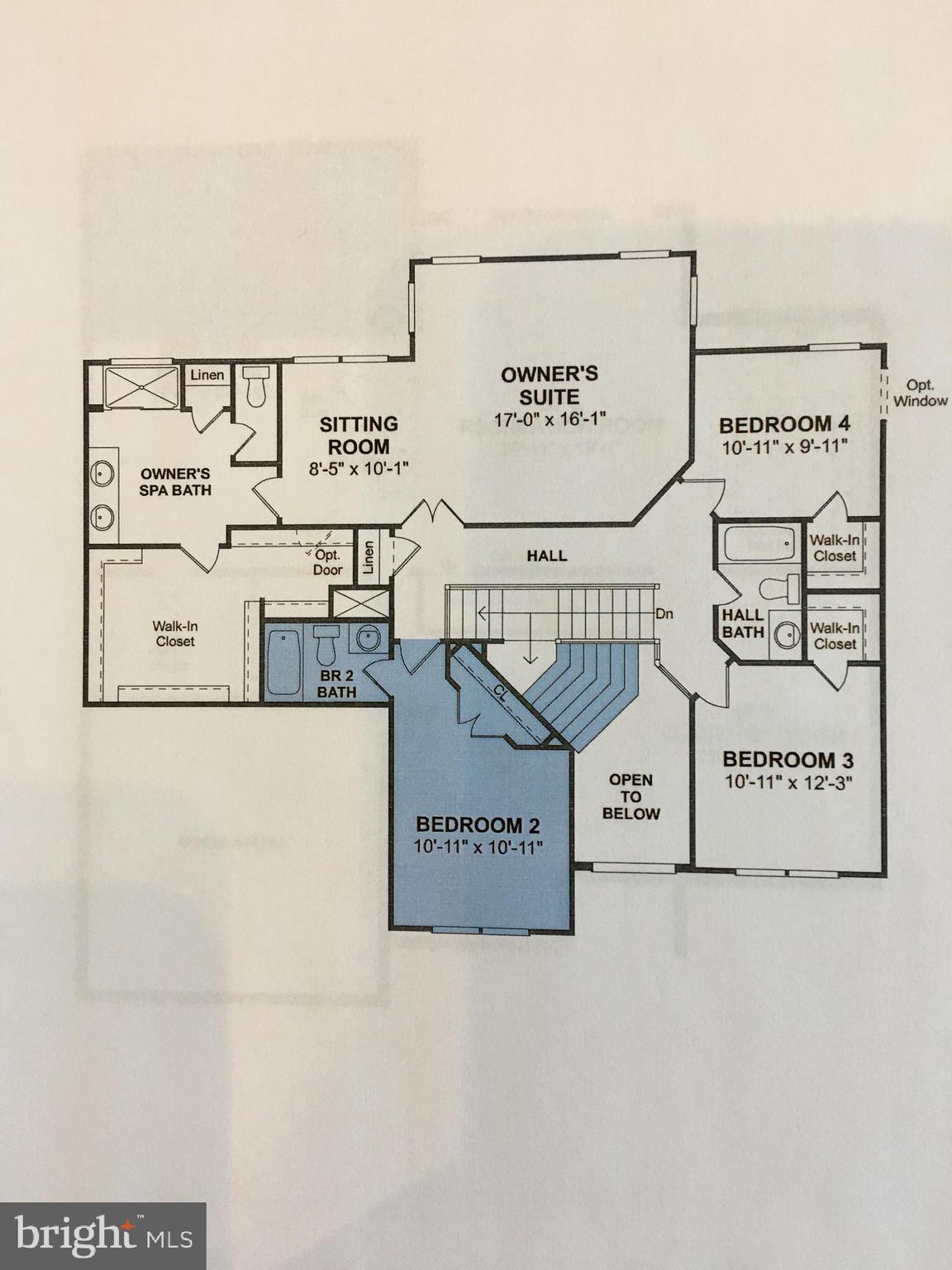 15825 Aerial View Road Woodbridge, VA 22193 - Photo 17 of 17 Second floor plan with 3rd bath option