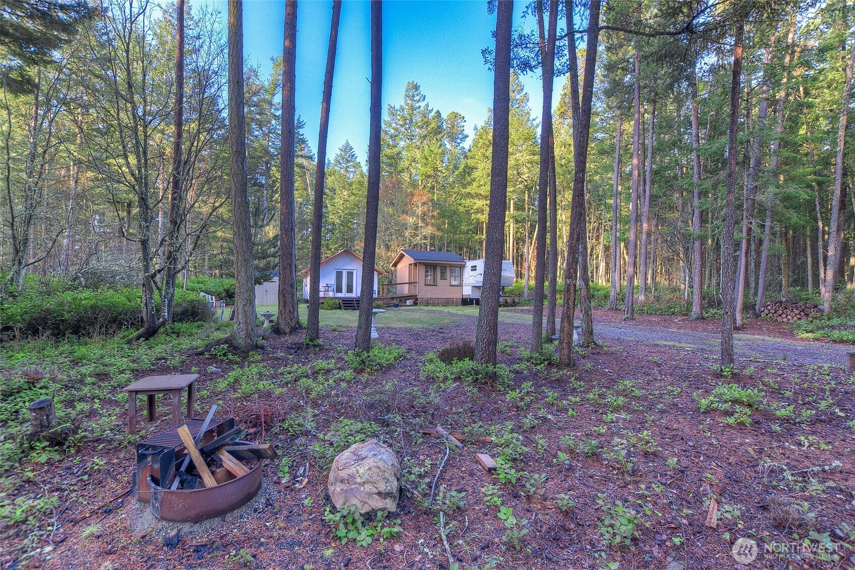 67 Frances Lane Lopez Island, WA 98261 - Photo 28 of 32 a backyard of a house with lots of green space