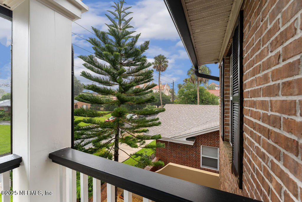 43 Valencia Street St. Augustine, FL 32084 - Photo 32 of 48 a view of a balcony with a potted plants