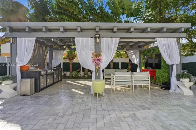 a view of gym equipment and garage