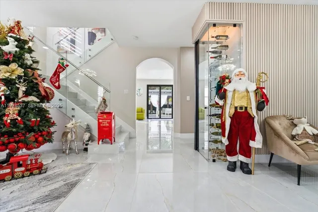 a bedroom with furniture and a chair