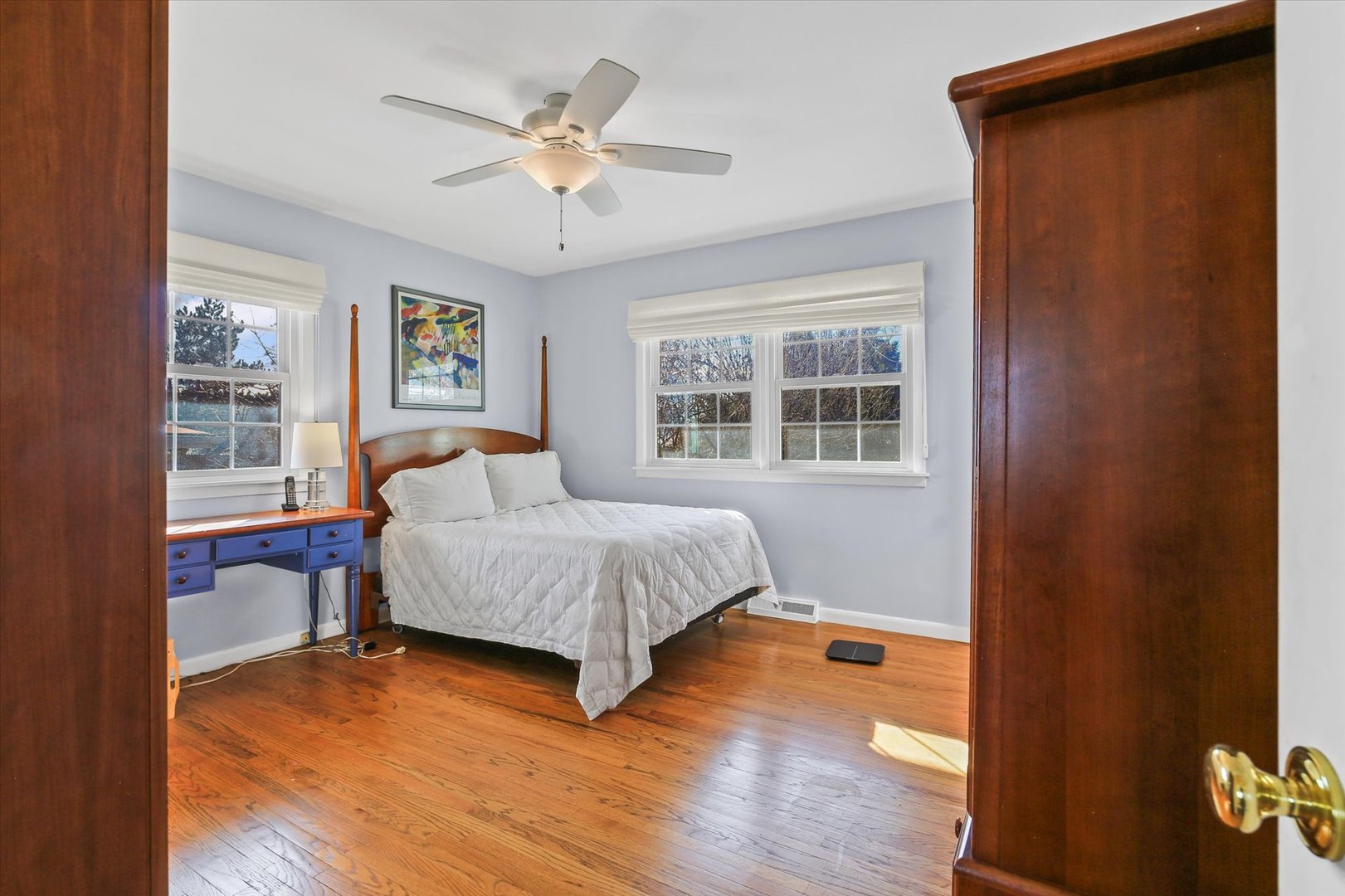 201 Ellis Avenue Normal, IL 61761 - Photo 15 of 28 a bedroom with a bed and wooden floor