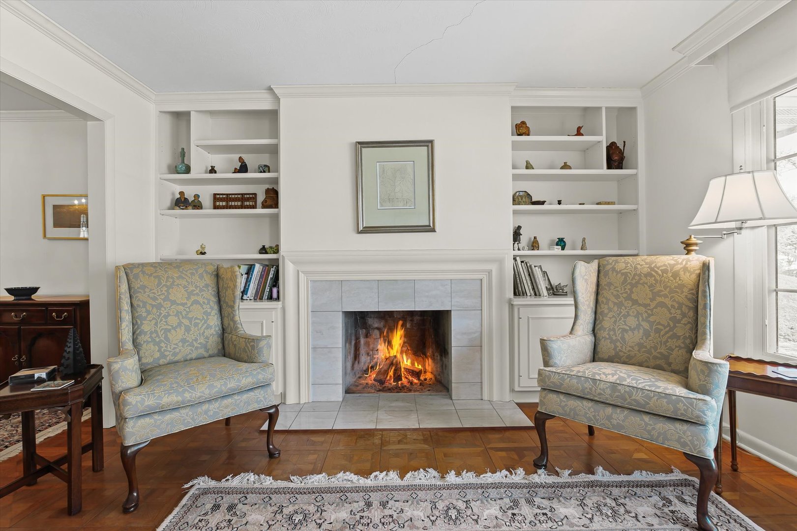 201 Ellis Avenue Normal, IL 61761 - Photo 6 of 28 a living room with furniture and a fireplace