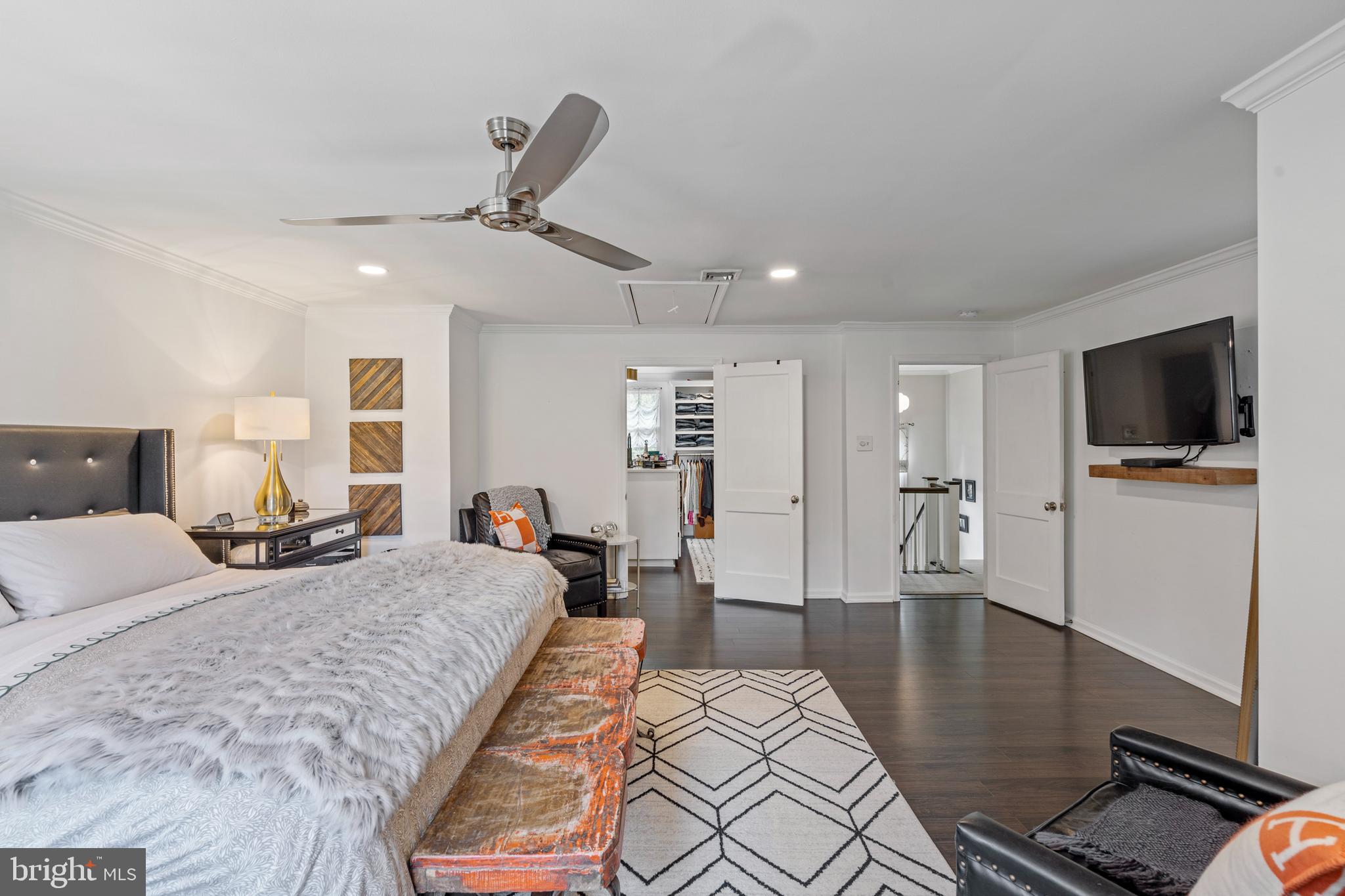 1179 Lafayette Road Wayne, PA 19087 - Photo 25 of 67 a large bedroom with a bed and flat tv screen on the dresser
