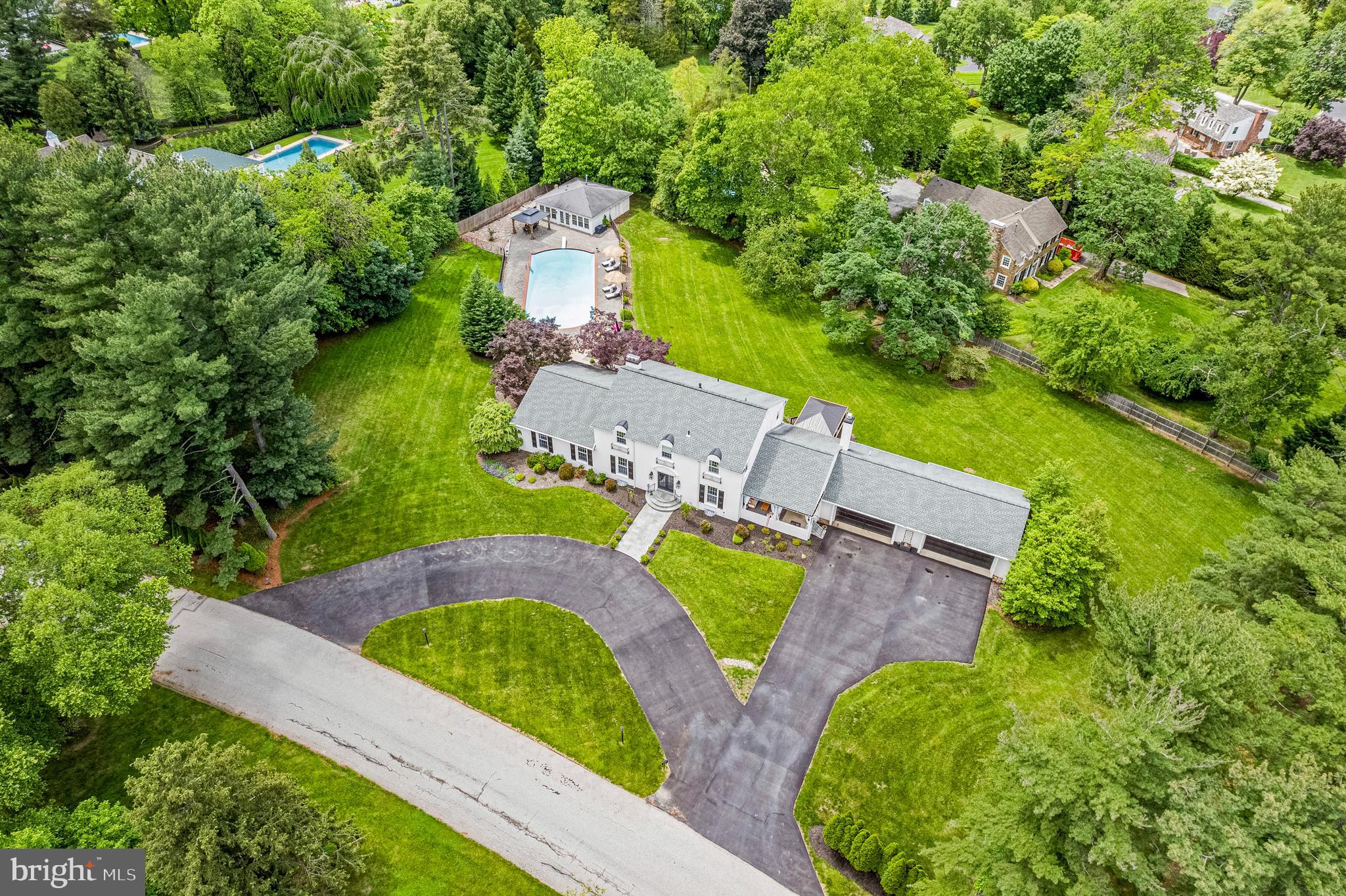 1179 Lafayette Road Wayne, PA 19087 - Photo 60 of 67 an aerial view of a house with garden space and street view
