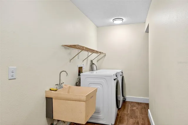 a view of a hallway to window