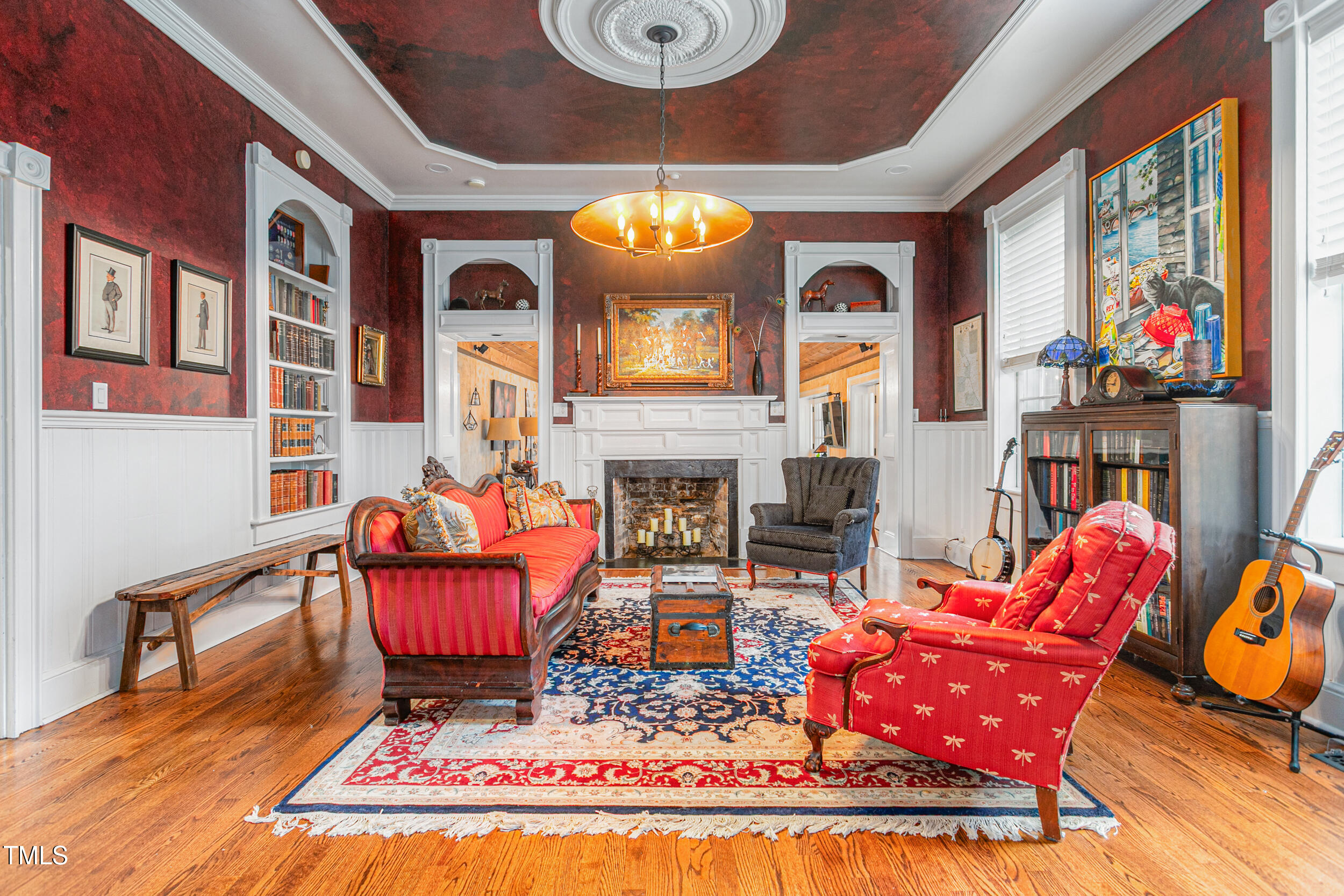 3542 Bason Road Mebane, NC 27302 - Photo 13 of 39 a living room with fireplace furniture and a fireplace