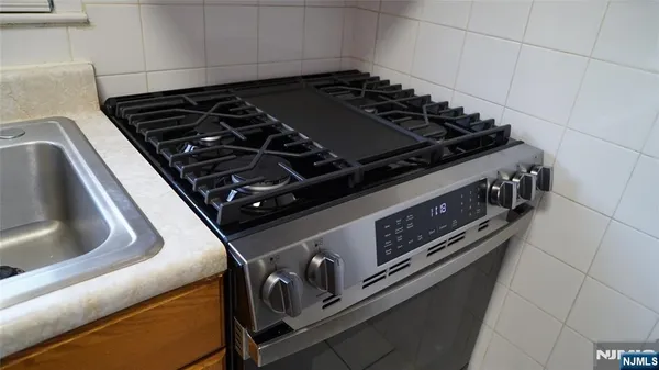 a close up of a stove