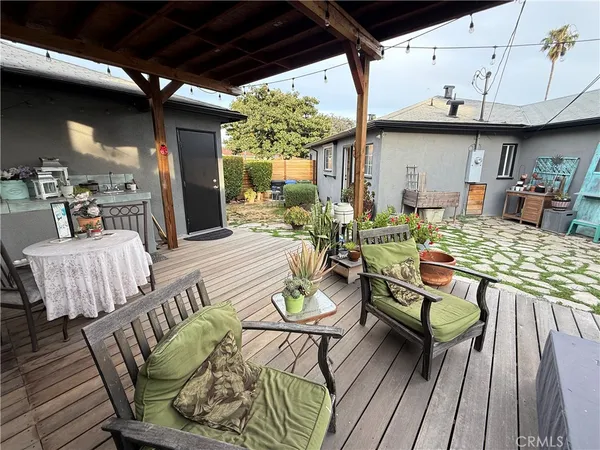 a outdoor living space with furniture