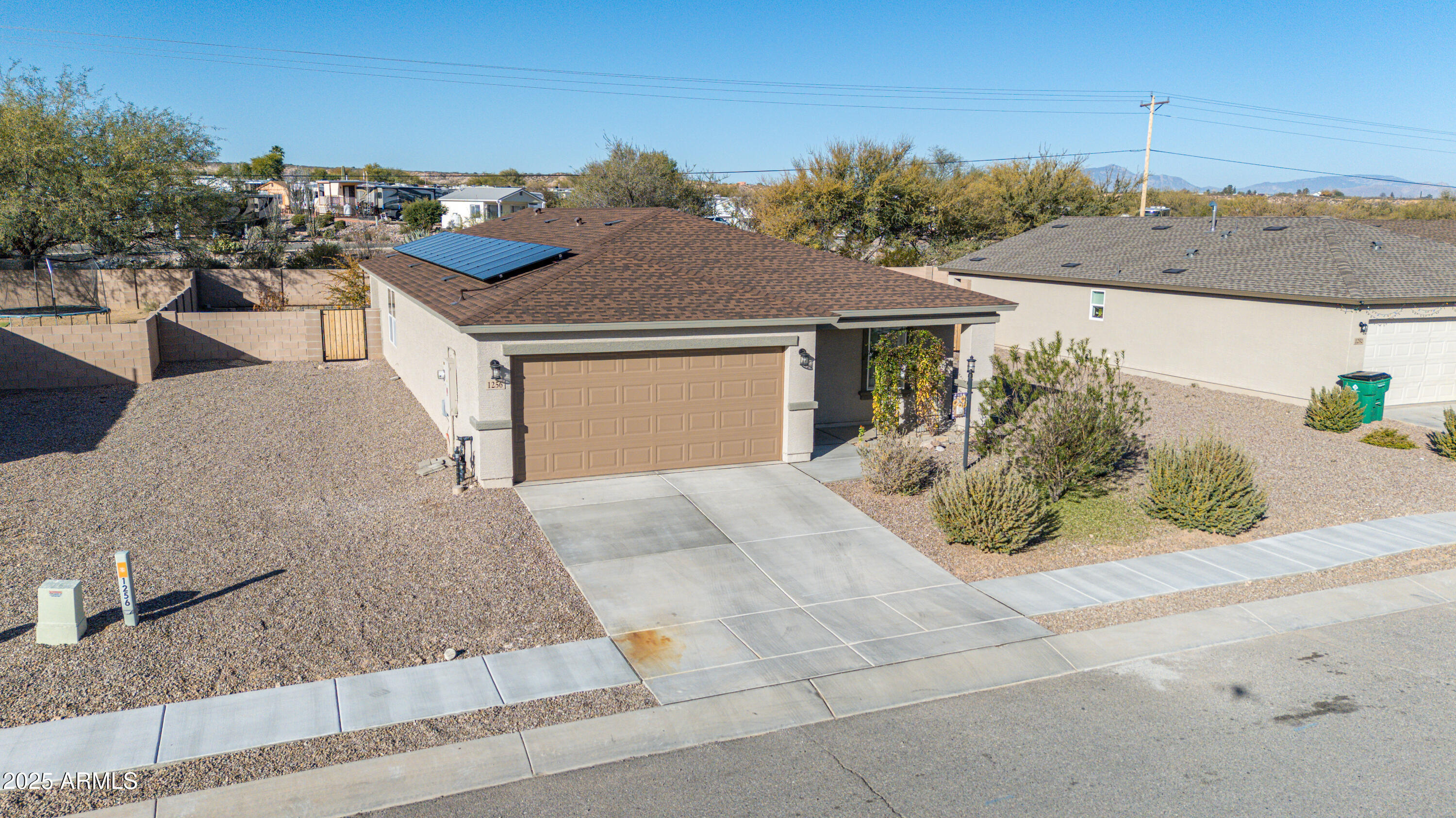a view of a house with a patio