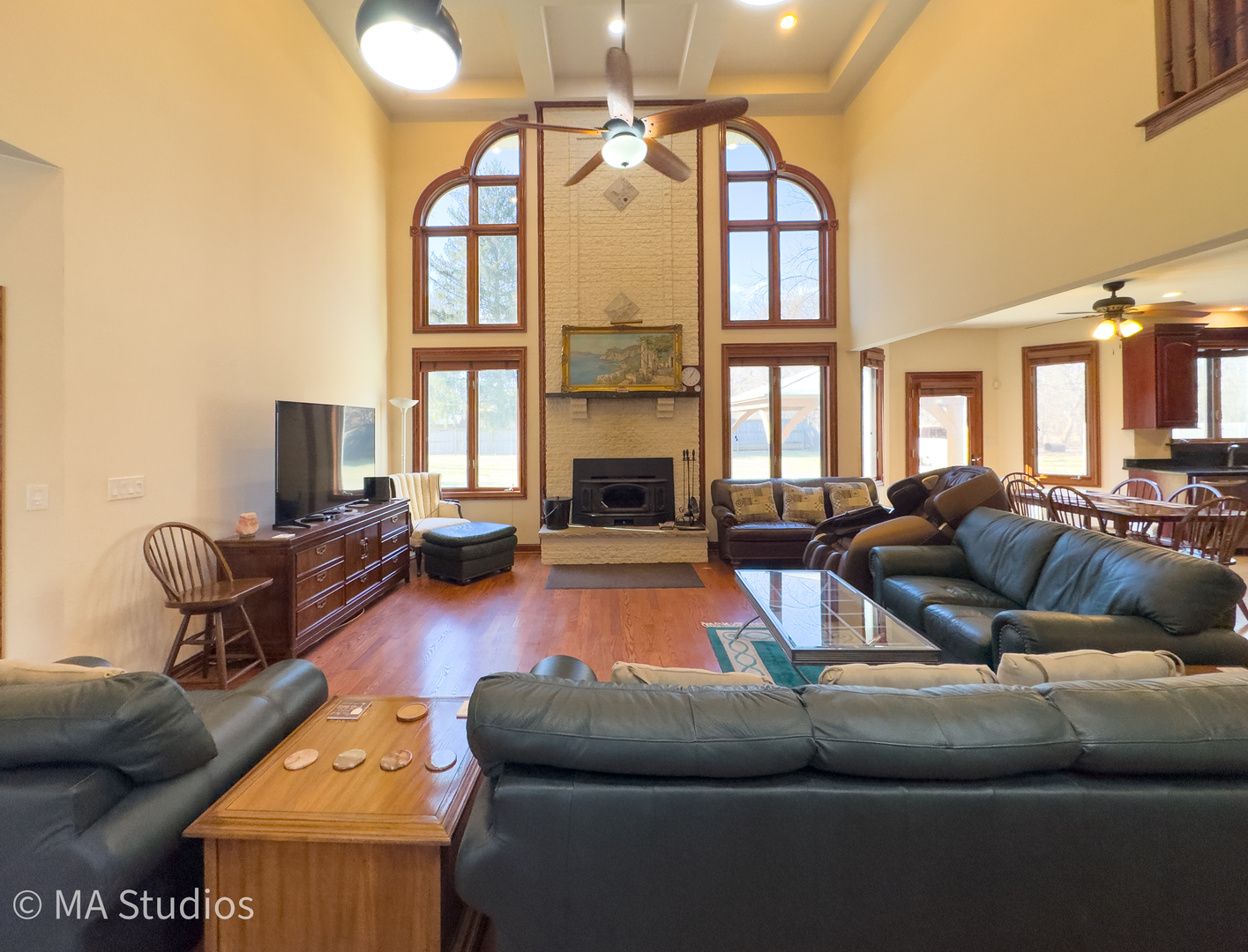 9030 Elm Avenue Burr Ridge, IL 60527 - Photo 11 of 72 a living room with furniture fireplace and a flat screen tv