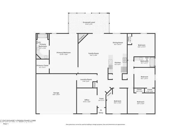 a backyard of a house with plants and tree