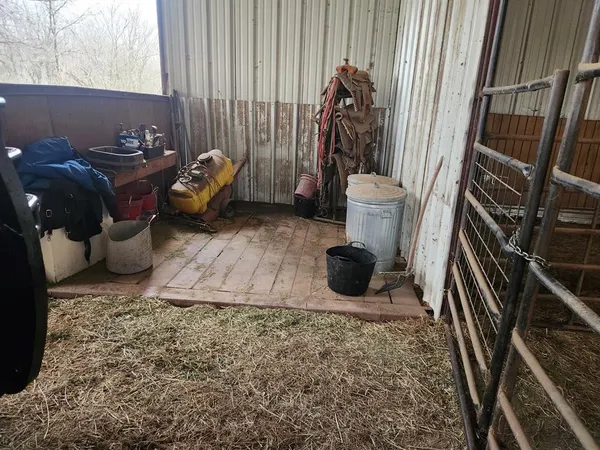 a view of a storage room