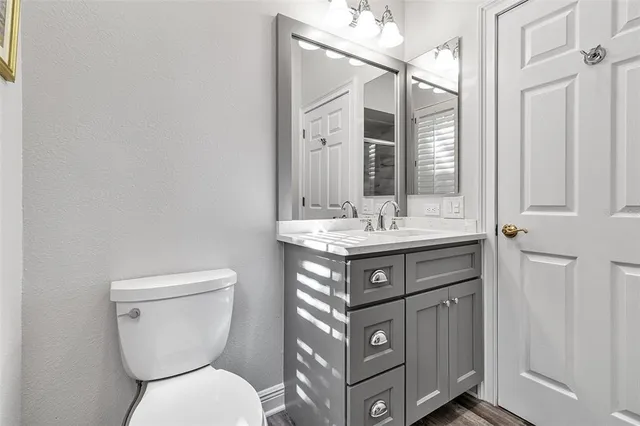 a close view of light fixtures and racks on the wall