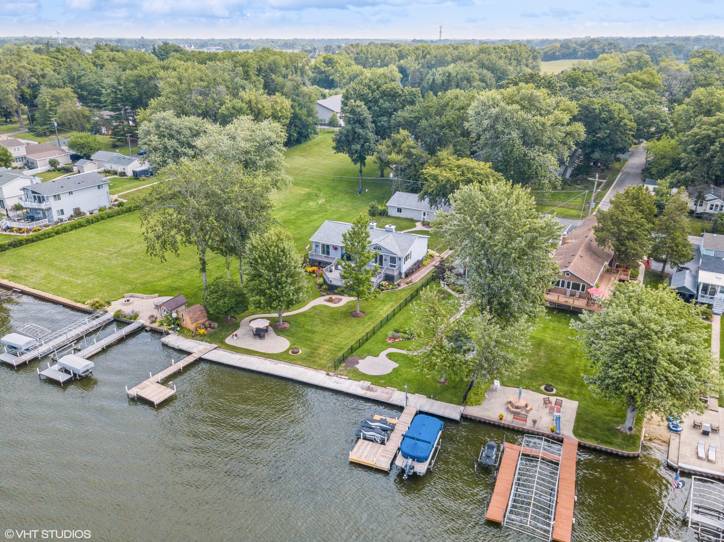 307 North Emerald Drive McHenry, IL 60051 - Photo 25 of 34 an aerial view of a house with a yard basket ball court and outdoor seating