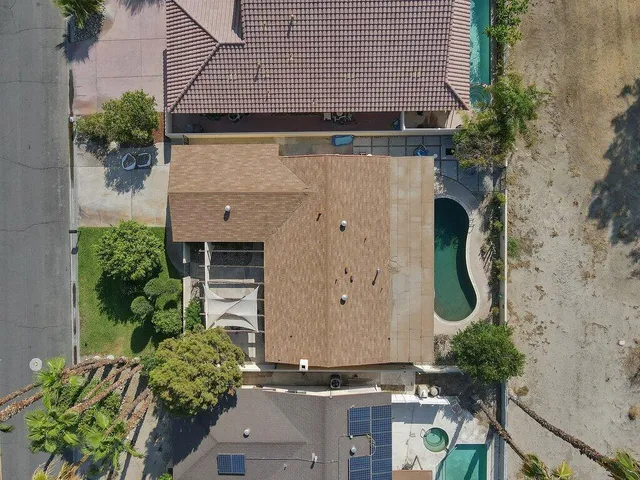 a aerial view of a house
