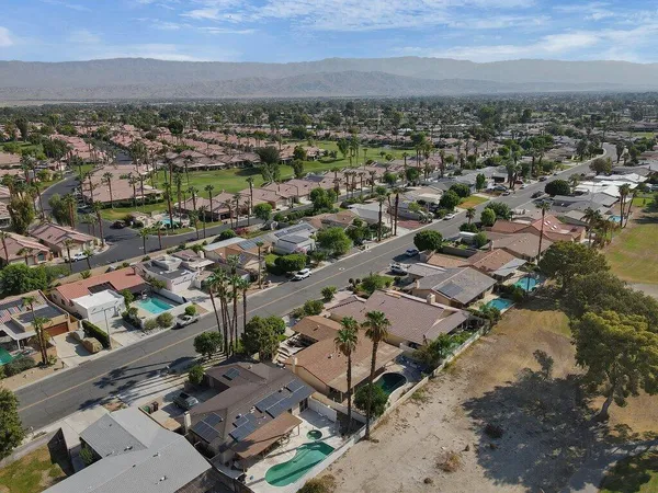 an aerial view of a city
