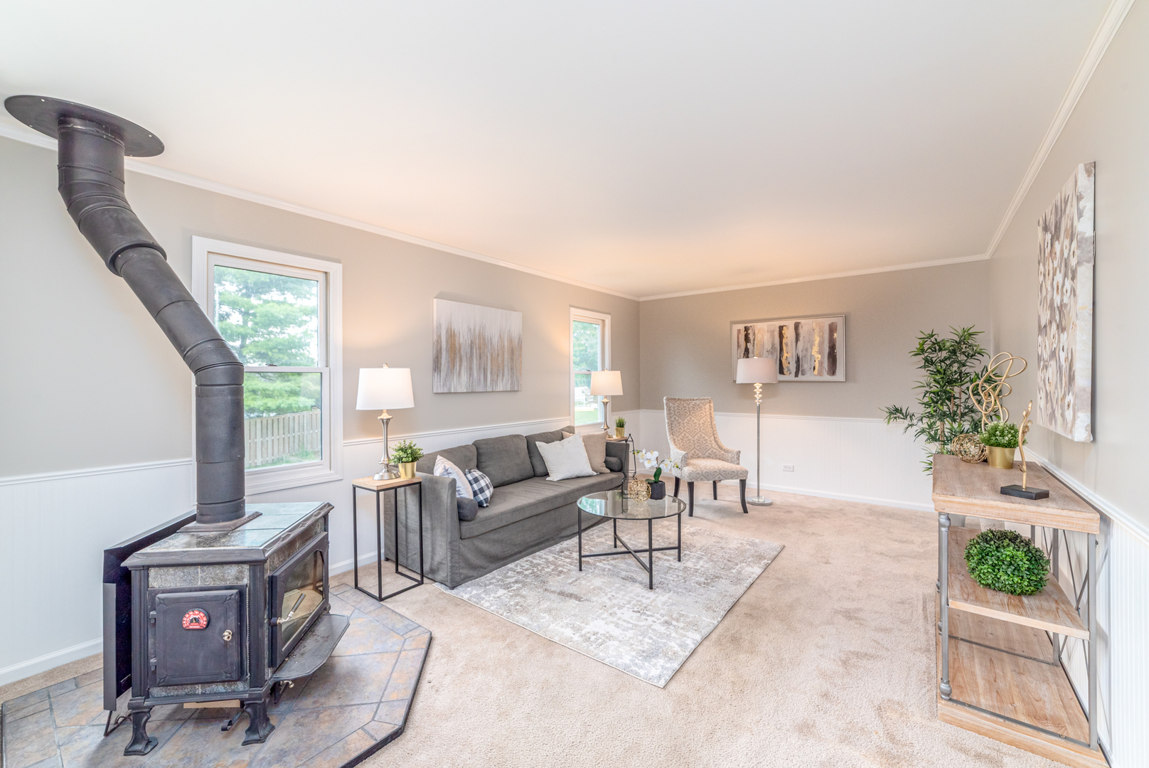 2809 Weld Road Elgin, IL 60124 - Photo 11 of 28 a living room with furniture and a fireplace