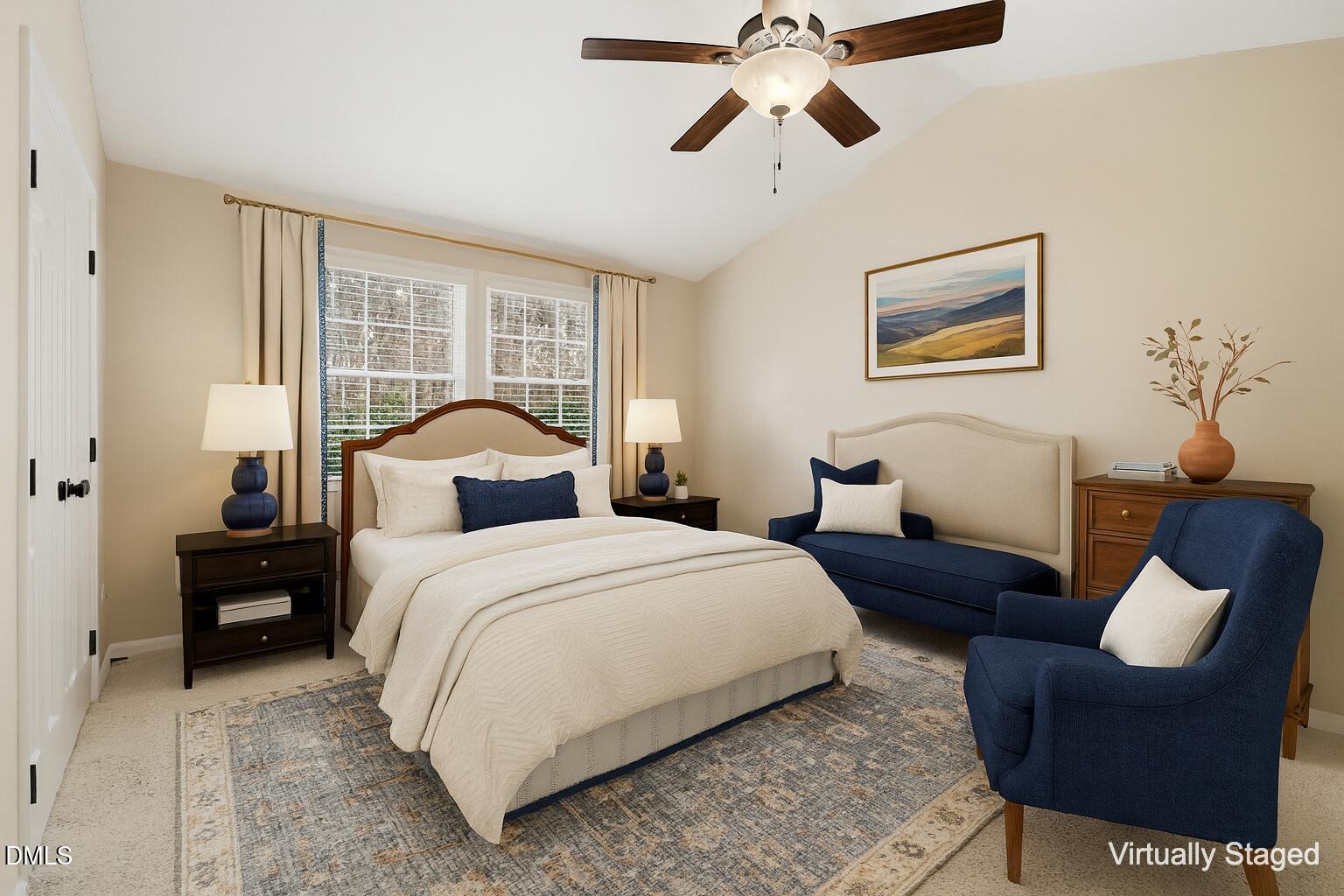 1713 Tealwood Place Raleigh, NC 27615 - Photo 18 of 26 a bedroom with a bed and wooden floor
