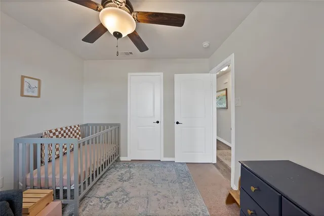 a view of a hallway with workspace