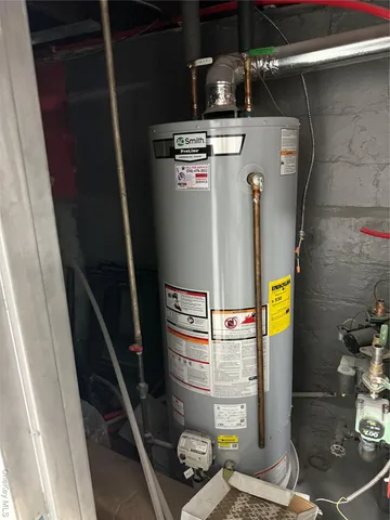 a close view of water heater room