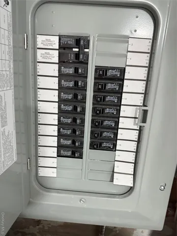 a close up of a mirror