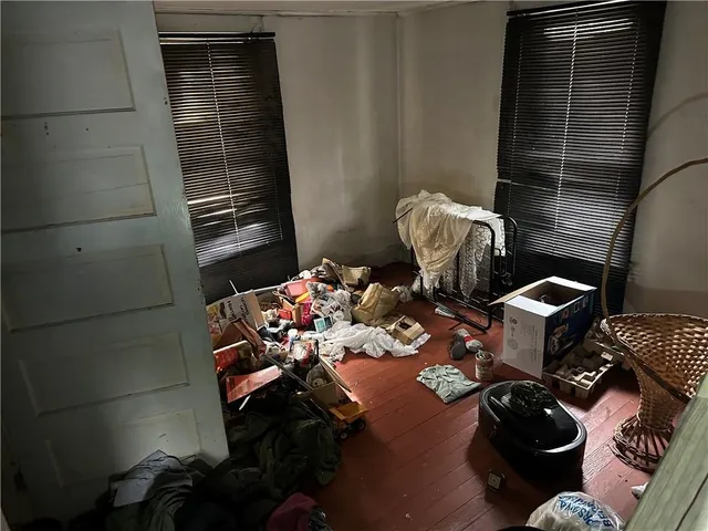 a close view of walk in closet