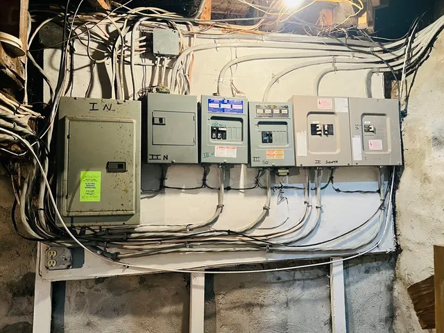 a close view of light fixtures